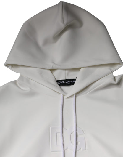 Dolce &amp; Gabbana Vit DG Logo Hoodie Herrtröja