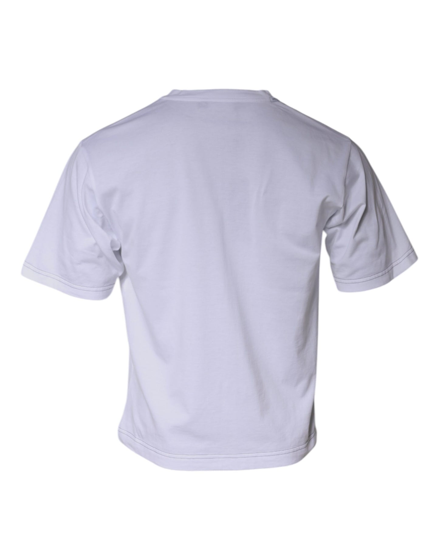 Dolce &amp; Gabbana Vit DG-logotyp T-shirt i bomull med korta ärmar