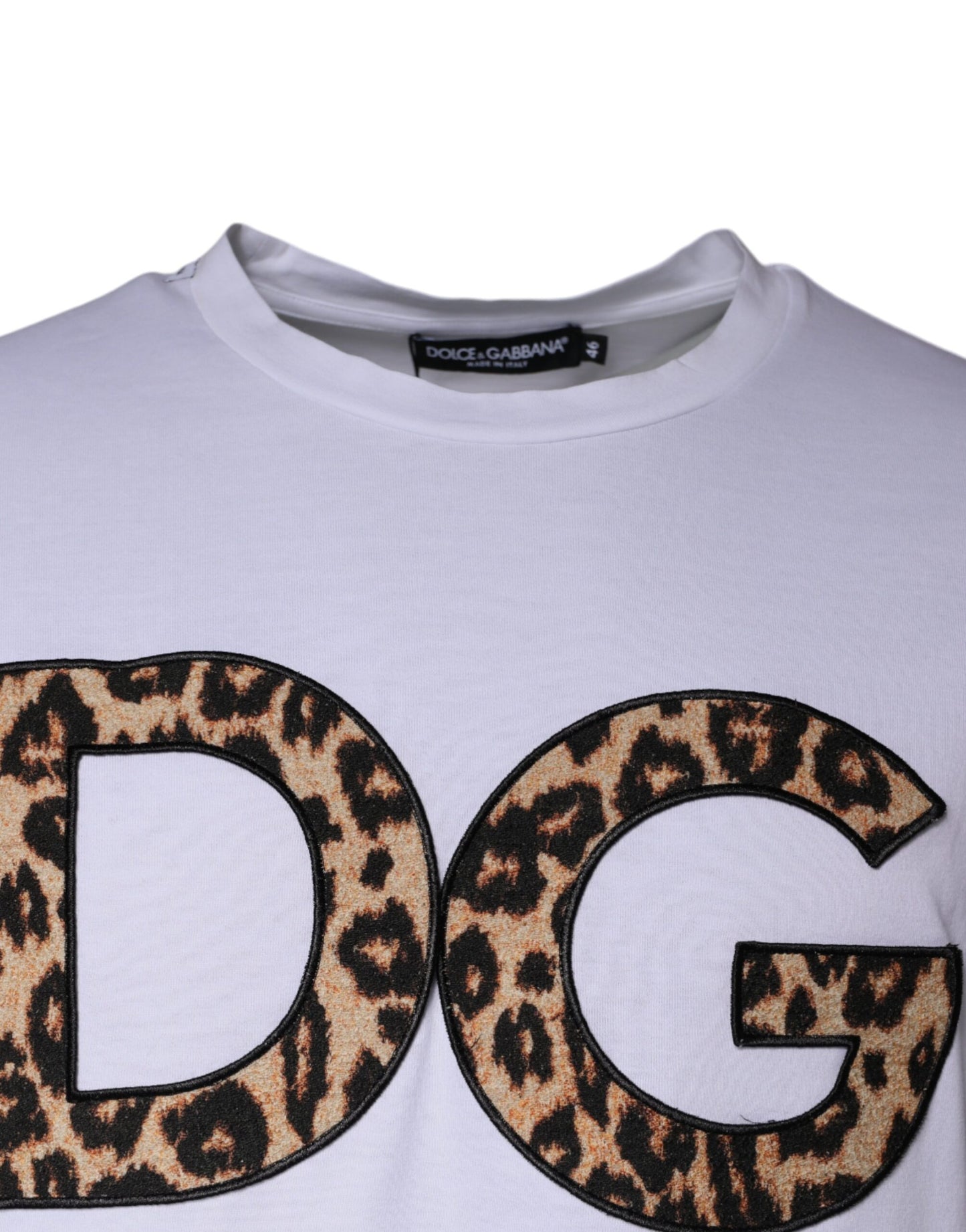 Dolce &amp; Gabbana Vit DG-logotyp T-shirt i bomull med korta ärmar