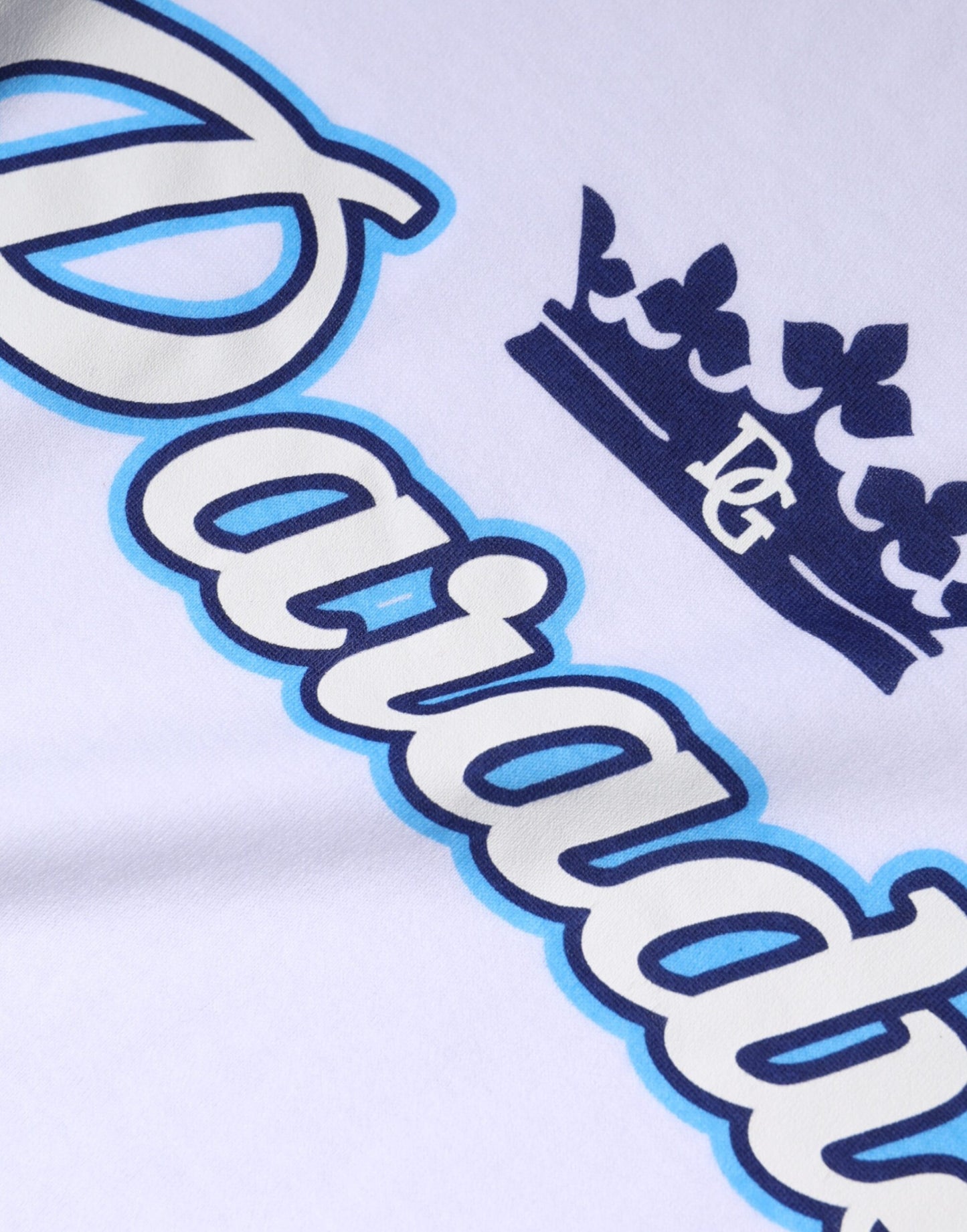 Dolce &amp; Gabbana Hvit Paradiso Bomulls-T-skjorte med korte ermer