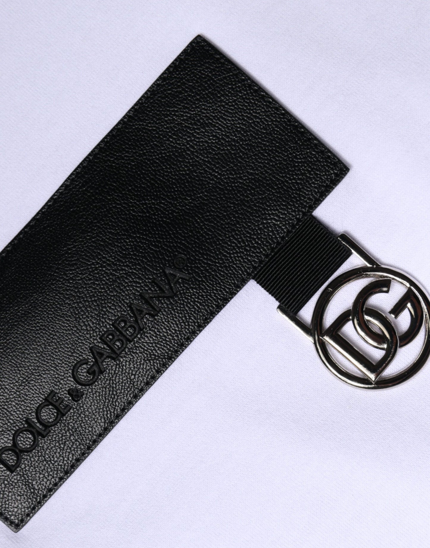 Dolce &amp; Gabbana Vit T-shirt i bomull med rund hals och logotypmärke