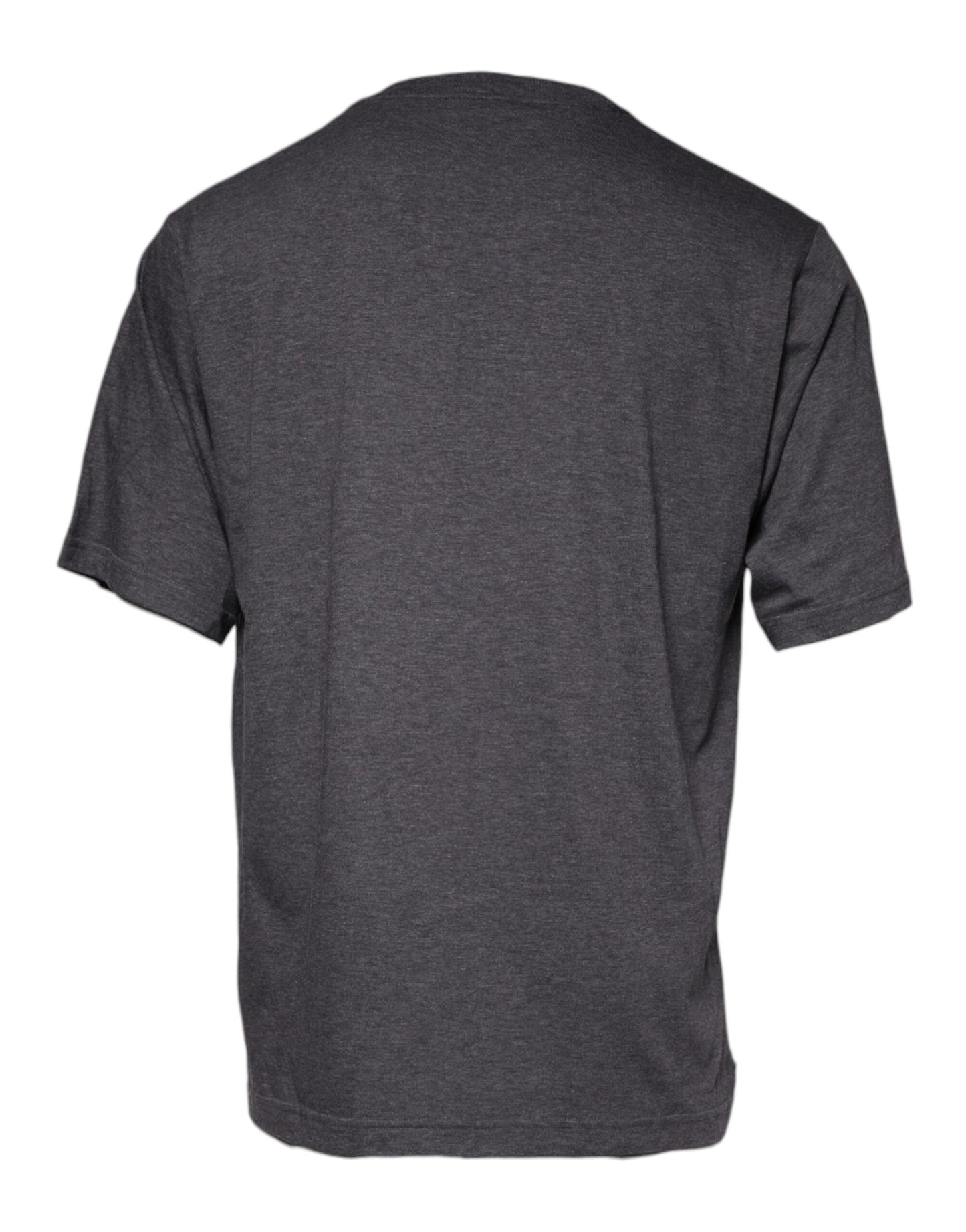 Dolce &amp; Gabbana grå t-shirt i bomull med rund hals och logotypmärke