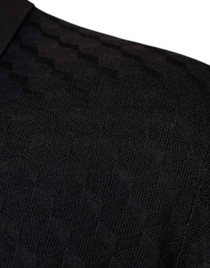 Dolce &amp; Gabbana Flerfärgad Sidentröja med Knappkrage