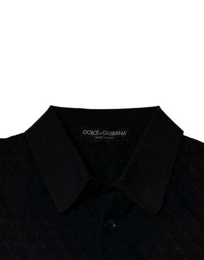 Dolce &amp; Gabbana Flerfärgad Sidentröja med Knappkrage