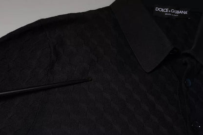 Dolce &amp; Gabbana Flerfärgad Sidentröja med Knappkrage