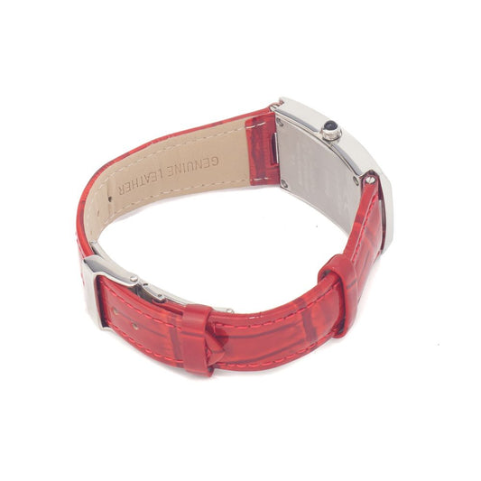 Chronotech röd läderklocka