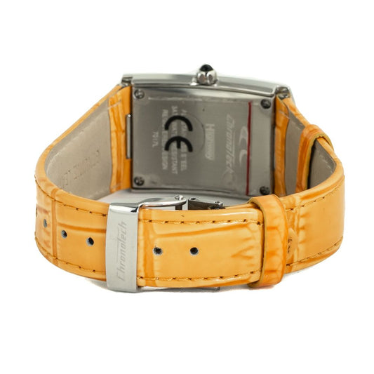 Chronotech Orange Läderklocka