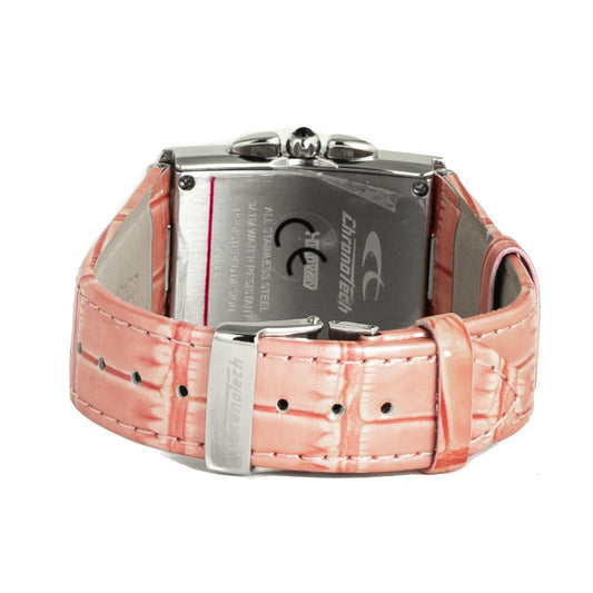 Chronotech flerfärgad läderklocka