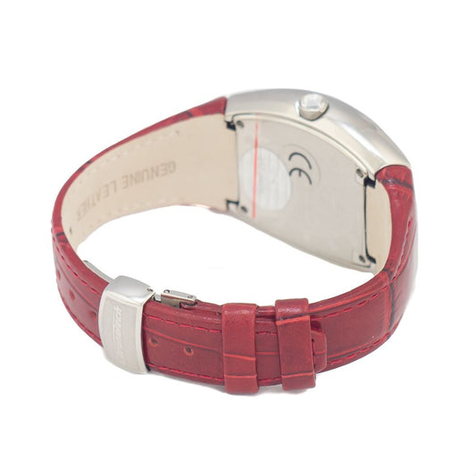 Chronotech röd läderklocka