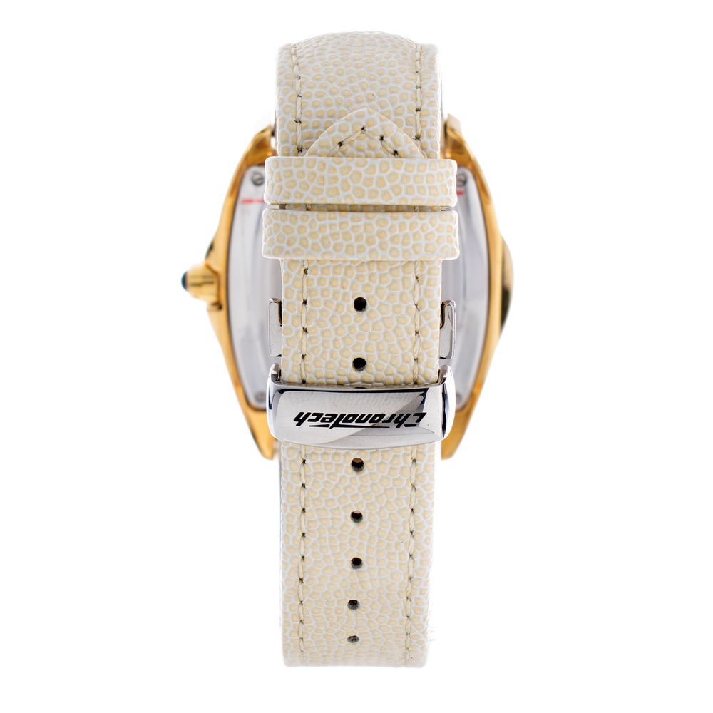 Beige läderklocka