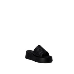Furla Black Leather Slippers