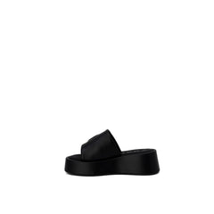 Furla Black Leather Slippers