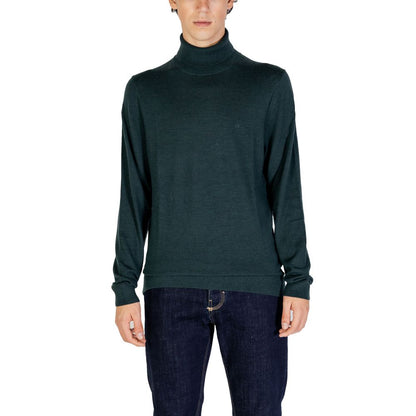 Calvin Klein Grön Ull Polotröja