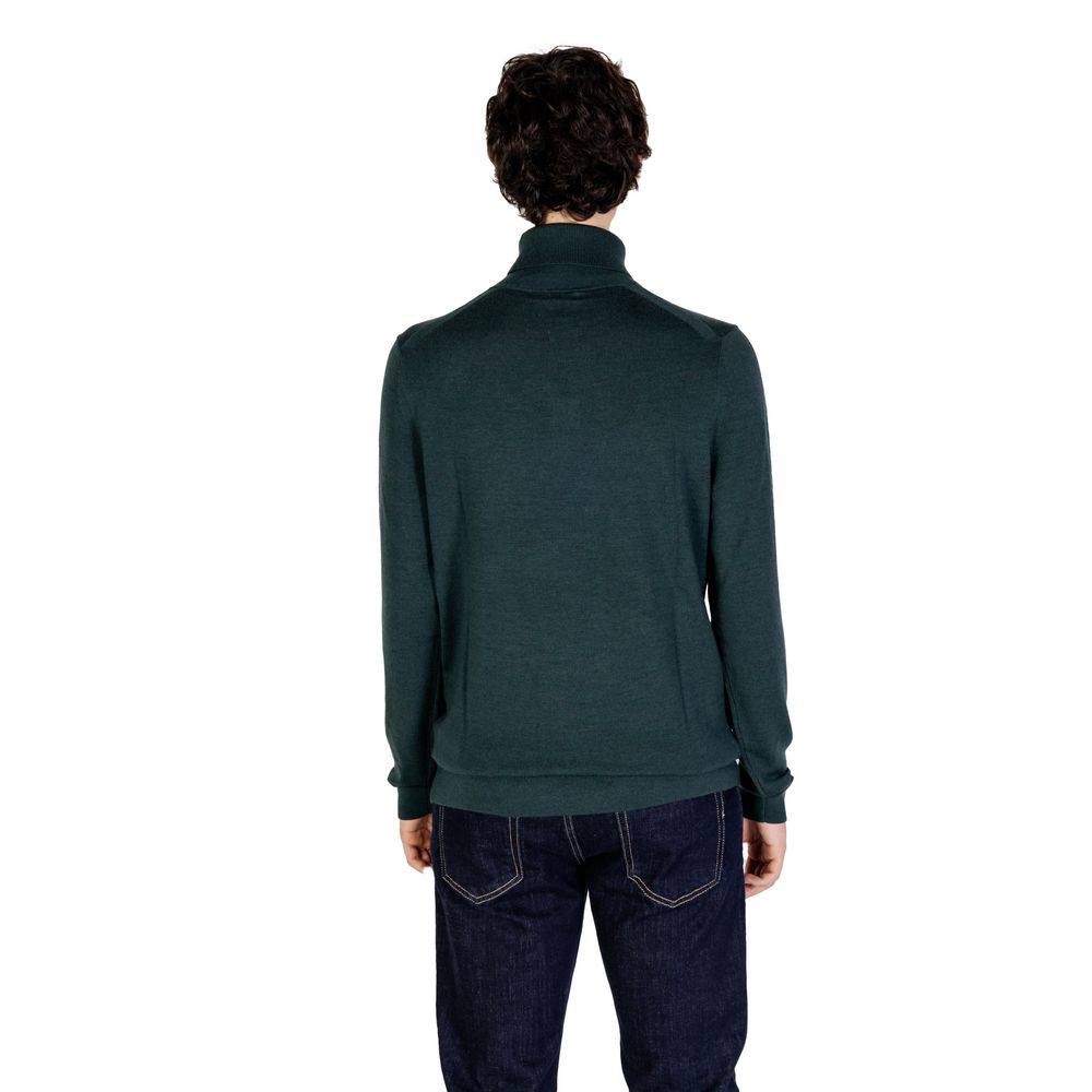 Calvin Klein Grön Ull Polotröja
