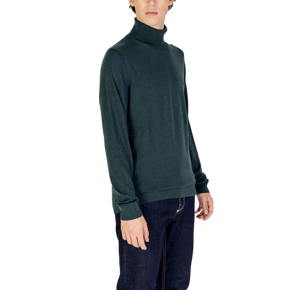 Calvin Klein Grön Ull Polotröja