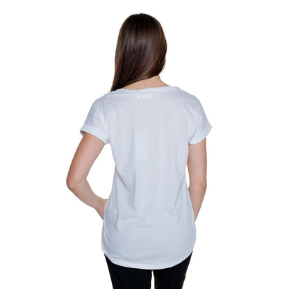 Vit bomulls-T-shirt