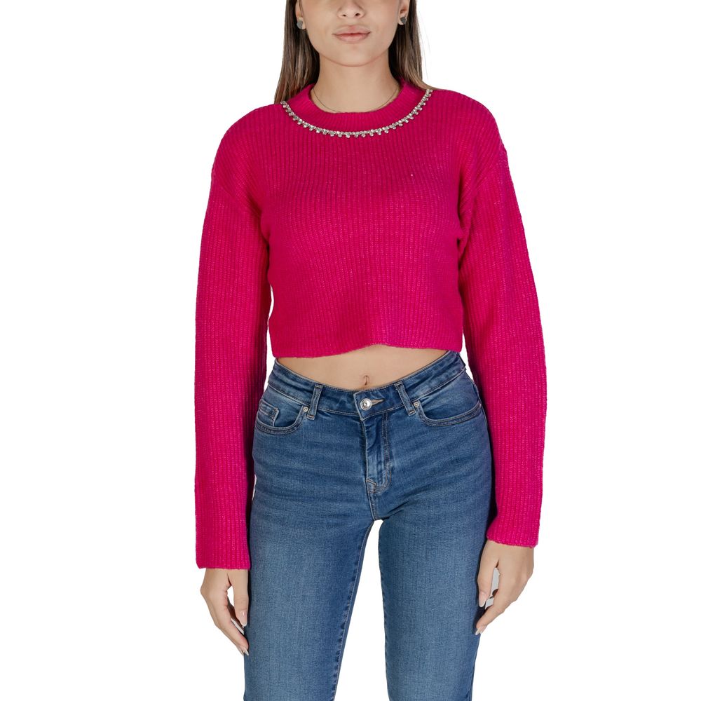 Rosa tröja i återvunnen polyester