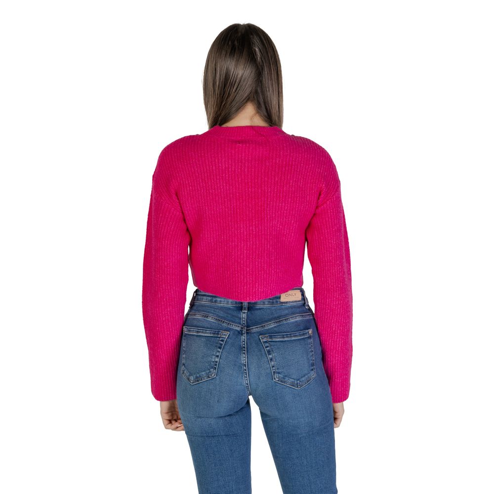Rosa tröja i återvunnen polyester
