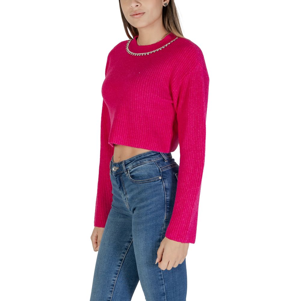 Rosa tröja i återvunnen polyester