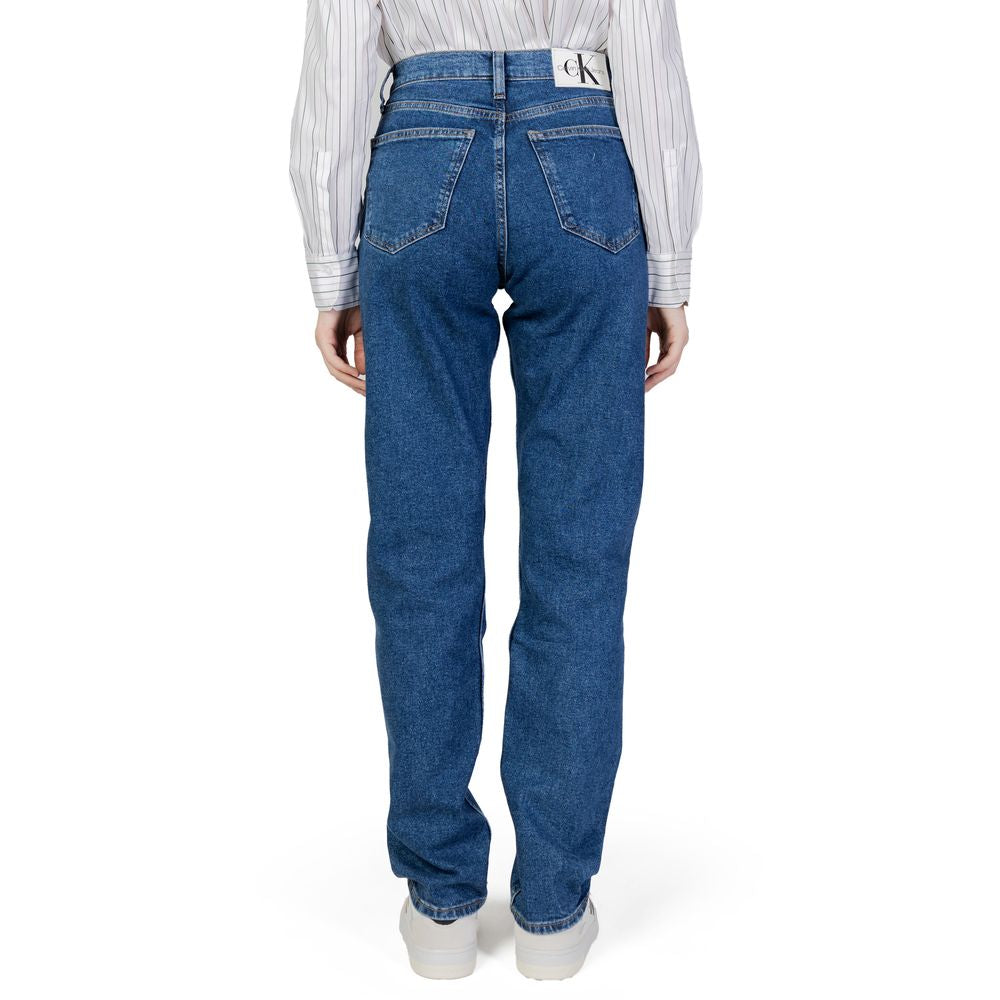 Blå bomulls slim fit jeans