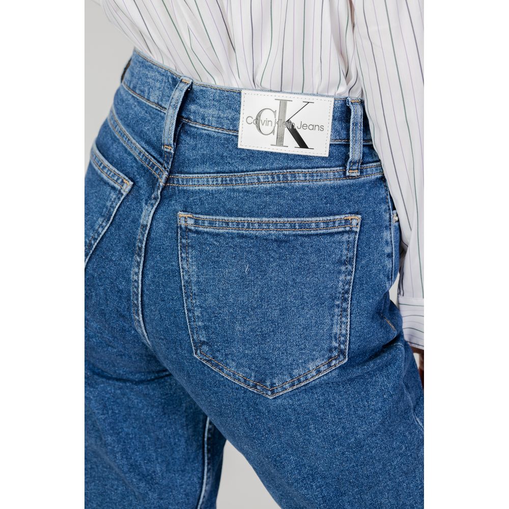 Blå bomulls slim fit jeans