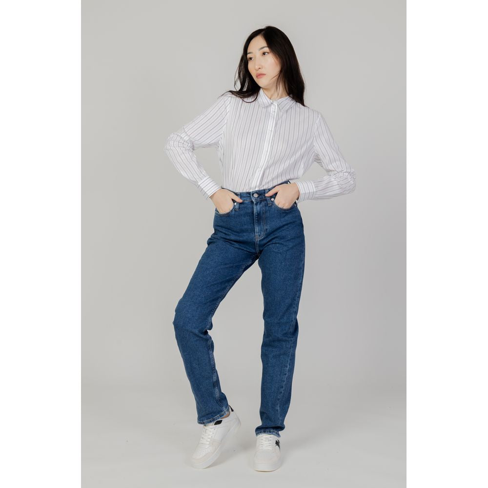 Blå bomulls slim fit jeans