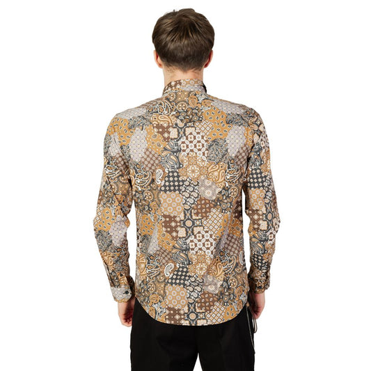 Gianni Lupo Beige Bomullsskjorta