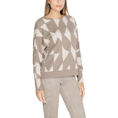 Street One Brown Polyester Sweatshirt