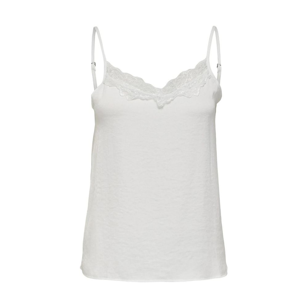 Jacqueline De Yong Hvit Polyester Tanktopp