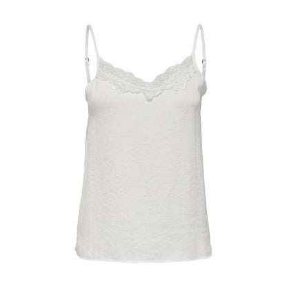 Jacqueline De Yong Hvit Polyester Tanktopp