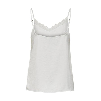 Jacqueline De Yong Hvit Polyester Tanktopp