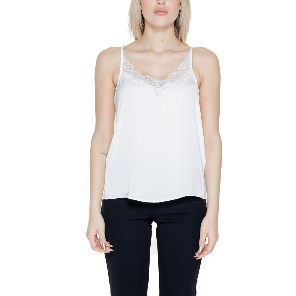 Jacqueline De Yong Hvit Polyester Tanktopp