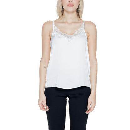 Jacqueline De Yong Hvit Polyester Tanktopp