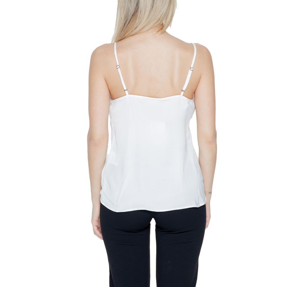 Jacqueline De Yong Hvit Polyester Tanktopp