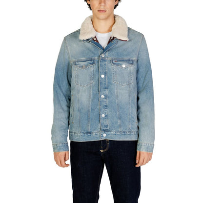 Tommy Hilfiger Jeans Ljusblå Bomullsjackor &amp; Kappa