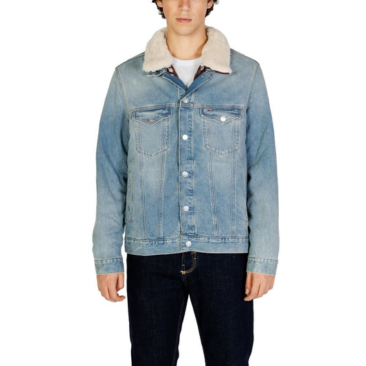 Tommy Hilfiger Jeans Ljusblå Bomullsjackor &amp; Kappa