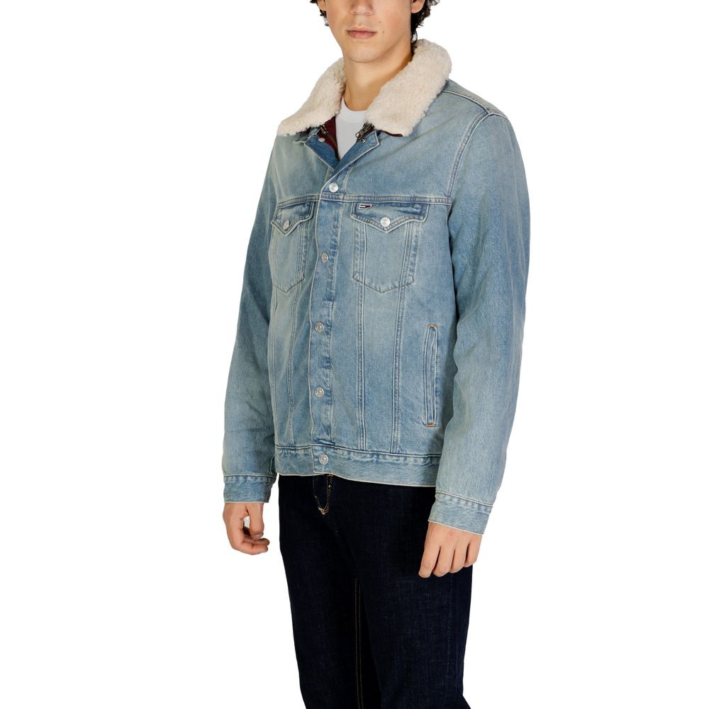 Tommy Hilfiger Jeans Ljusblå Bomullsjackor &amp; Kappa
