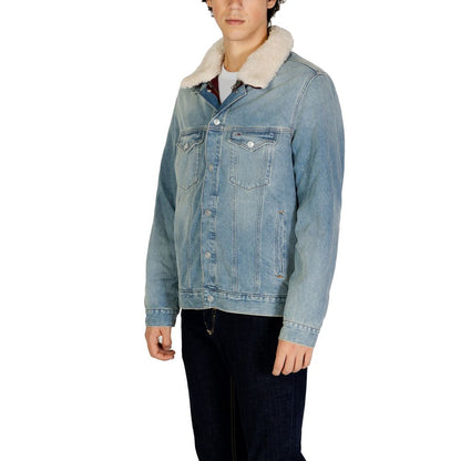 Tommy Hilfiger Jeans Ljusblå Bomullsjackor &amp; Kappa