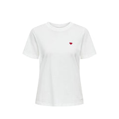 Jacqueline De Yong White Cotton T-Shirt