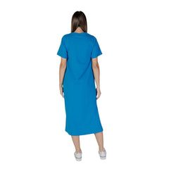 B.Young Blue Cotton Midi Dress