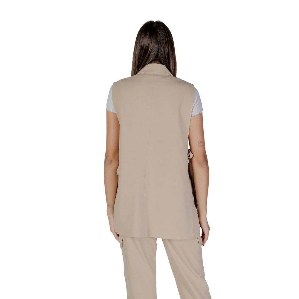 Beige polyestervest
