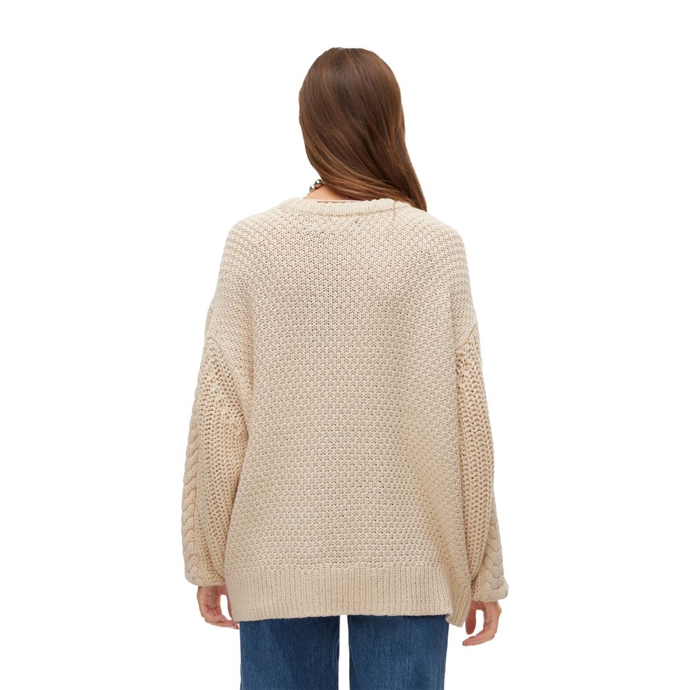 Beige bomullströja