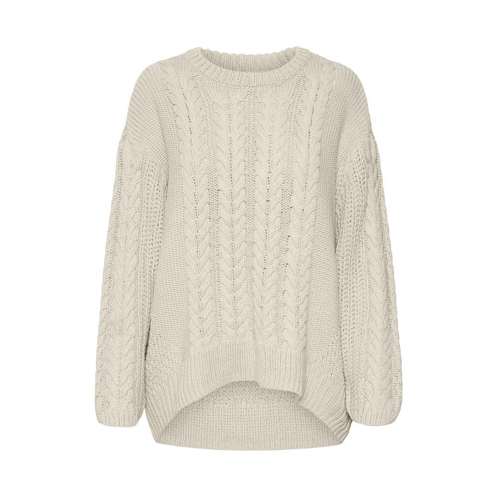 Beige bomullströja