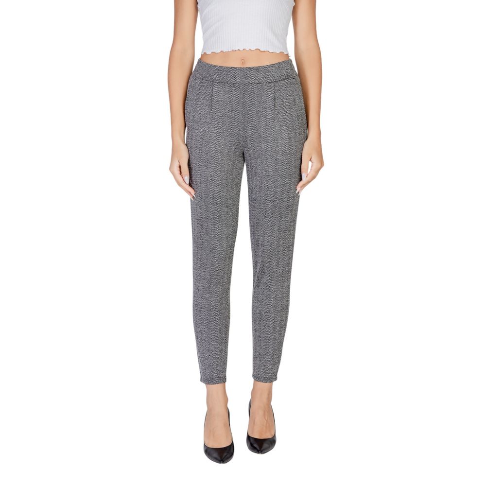 Svarta skinny byxor i polyester