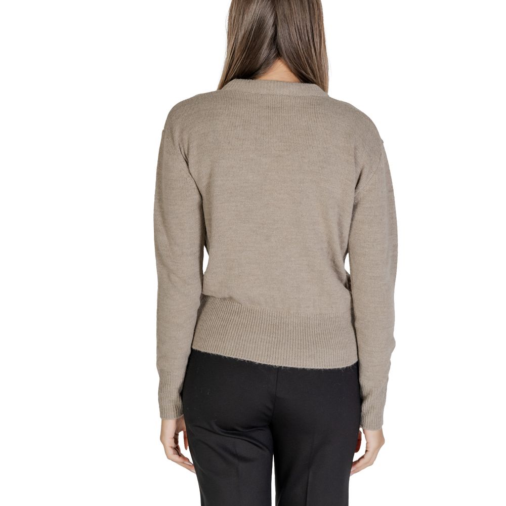 Beige polyestertröja
