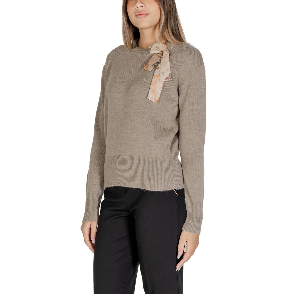 Beige polyestertröja