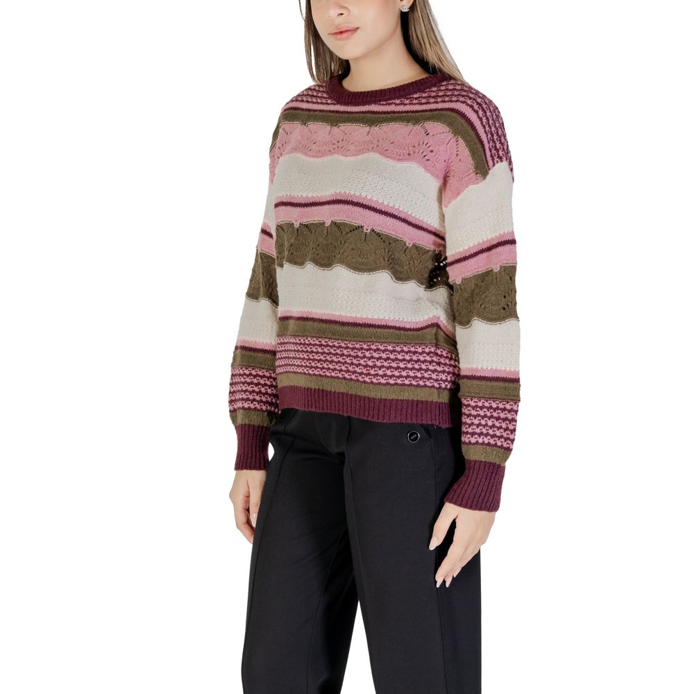 Flerfärgad tröja i återvunnen polyester