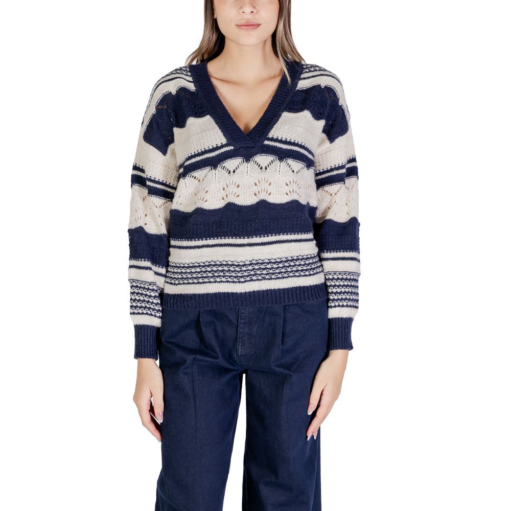Blå tröja i återvunnen polyester