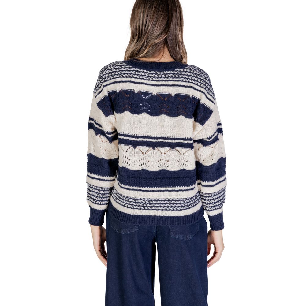 Blå tröja i återvunnen polyester