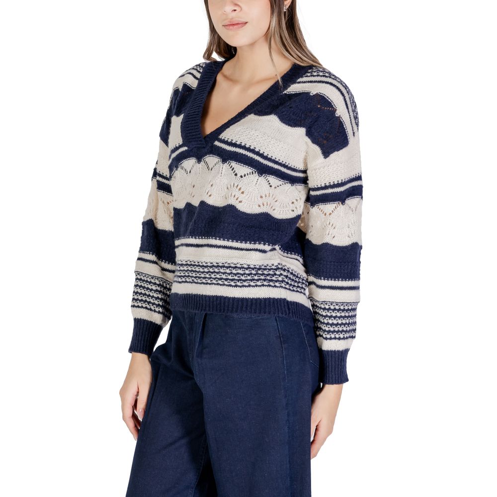 Blå tröja i återvunnen polyester
